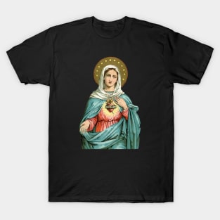 Immaculate Heart of Mary Blessed Mother Catholic Vintage T-Shirt